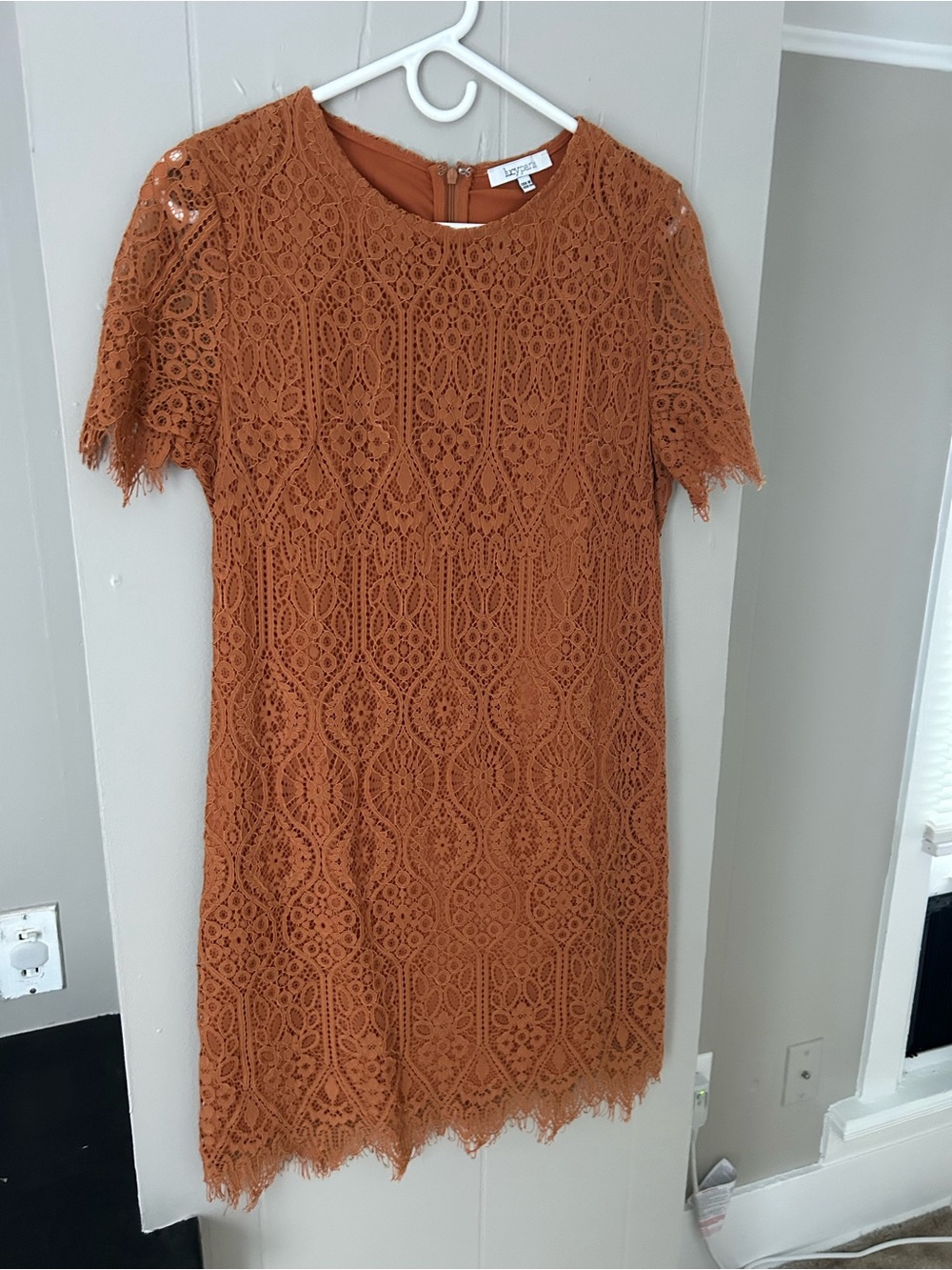 Lucy Paris Rust Lace Mini Dress